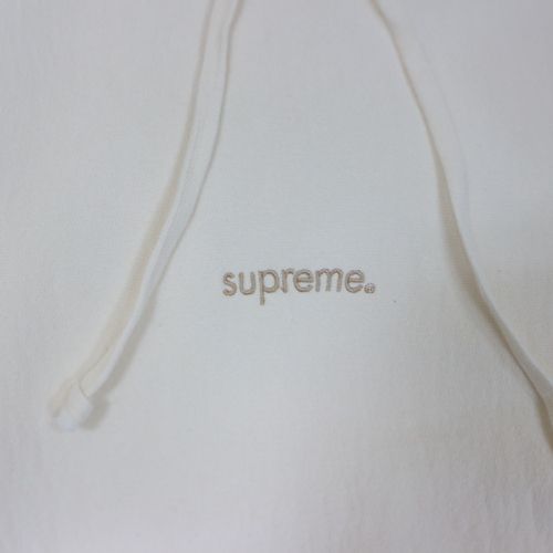 【中古】 Supreme シュプリーム 18AW Trademark Hooded Sweatshirt パーカ M オフホワイト 3