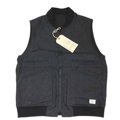 【中古】 SASSAFRAS ササフラス 23AW Wheel Barrow Vest - 8oz Denim ウィールバローベスト デニム M ..