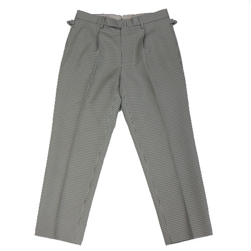 【中古】 SOVEREIGN UNITED ARROWS ソブリン ユナイテッドアローズ 23AW サイドアジャスター チェック テーパードパンツ L グレー