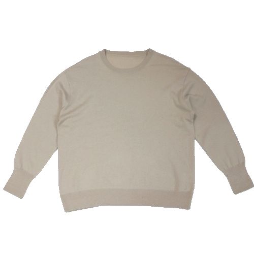 Three-Quarter Knit - 【中古】 KURASHI & Trips PUBLISHING ウール混クルーネックニットプルオーバー セーター トップス M ベージュ
