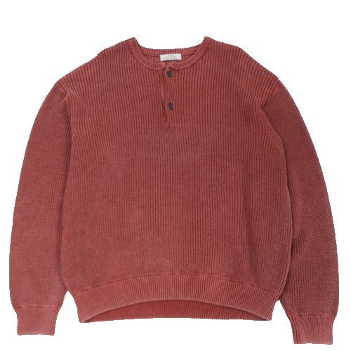 Rakuten - 【中古】 JOURNAL STANDARD relume ジャーナルスタンダード レリューム 25AW フェードコットン ヘンリーネックニット L ブラウン