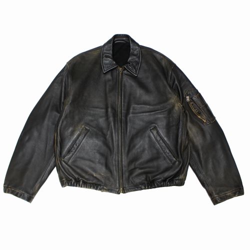 【中古】 COMOLI コモリ 24SS レザー ジップブルゾン 3 ブラック