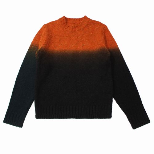 Rakuten - 【中古】 sacai サカイ 25AW Garment Dye Wool Knit Pullover ガーメントダイ ウール ニット プルオーバー 3 オレンジ/ブラウン