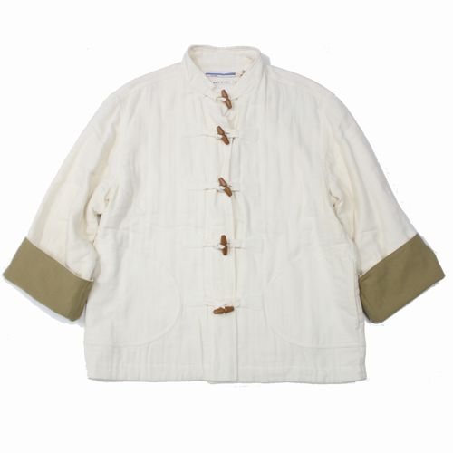 Rakuten - 【中古】 Cristaseya クリスタセヤ JAPANESE TRIPLE GAUZE PATCHED JACKET ジャケット S オフホワイト