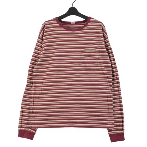  COMFORTABLE REASON コンフォータブルリーズン 18SS Multi border L/S Pocket Tee マルチボーダー ポケット 長袖 Tシャツ