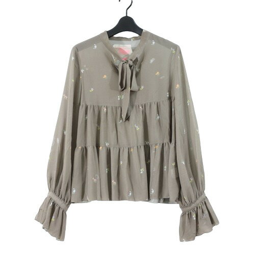 Rakuten - 【中古】 SOWA ソーワ 19AW foggy foggy 花柄ブラウス グレー