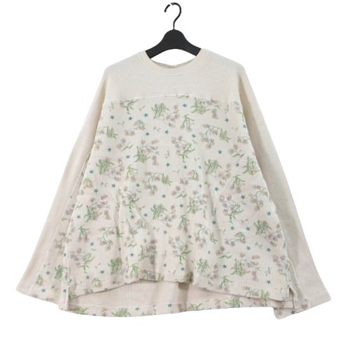 Rakuten - 【中古】 Jieda ジエダ 22AW FLOWER WAFFLE L/S カットソー 2 オフホワイト