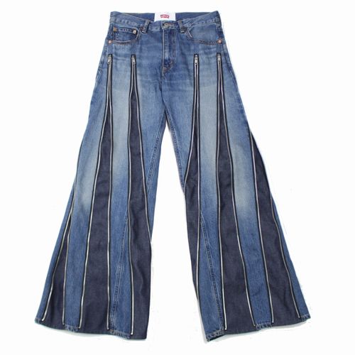 Rakuten - 【中古】 JUNYA WATANABE × LEVI'S ジュンヤワタナベ リーバイス 25AW ジップ フレア デニム パンツ S インディゴ