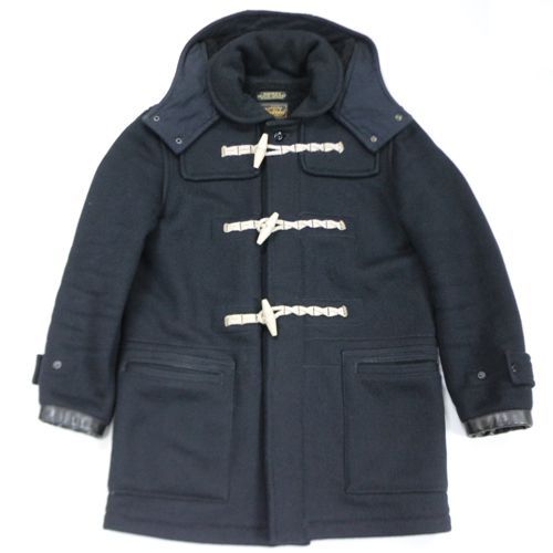 【中古】 RUDE GALLERY Black Label × BROWN 039 S BEACH JACKETルードギャラリー ブラックレーベル 16AW ダッフルコート S ブラック