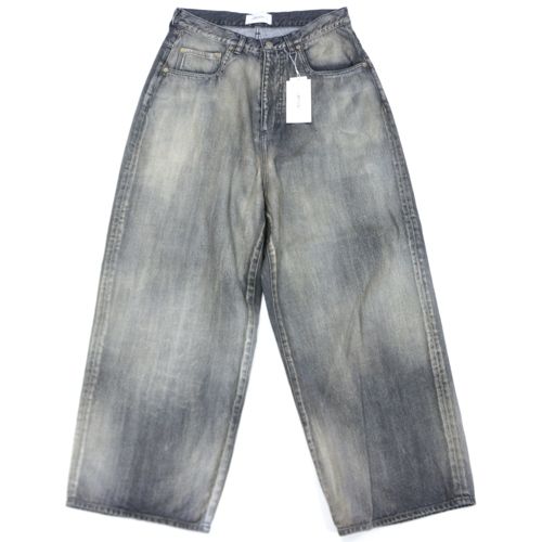 Rakuten - 【中古】 OPENING ACT オープニングアクト 25AW Made in Japan ヴィンテージムラ加工バギーデニムパンツ L ブラック