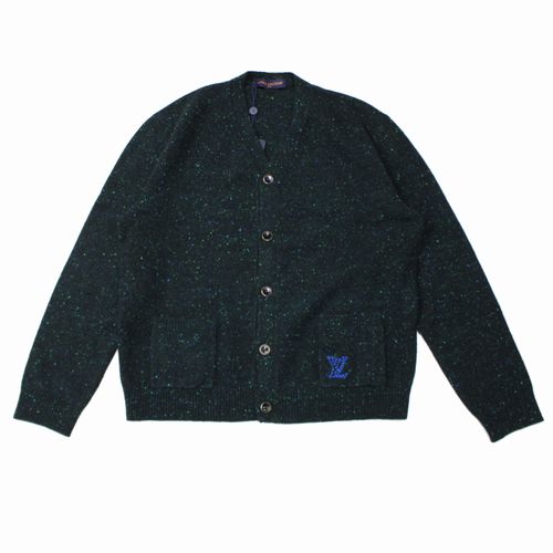 Rakuten - 【中古】 LOUIS VUITTON NIGO ルイヴィトン 25AW LV シグネチャー刺繍 カシミヤ カーディガン XL グリーン