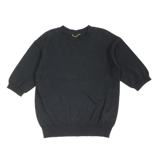 美品 アパルトモン コットンニット Cotton 3G Vneck Knit 黒 COTTON 3G STANDARD KNIT [BLACK] - WUNDER 大阪 セレクトショップ