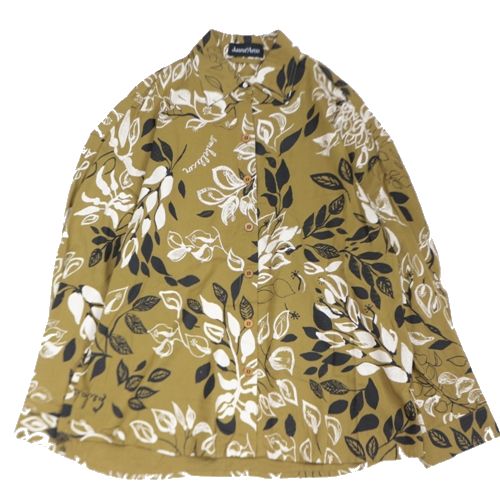 【中古】 Juana de Arco ホォアナデアルコ FLOR SHIRT シャツ M カーキ