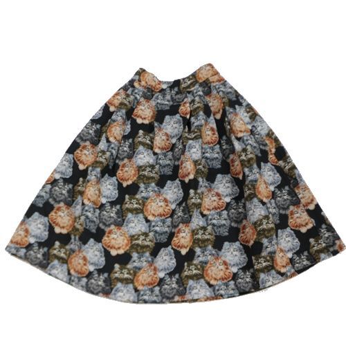 Rakuten - 【中古】 mnts マミタス ネコいっぱいスカート ブラック