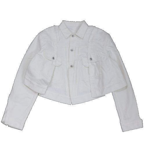 毛皮 - 【中古】 Sacai サカイ 24AW Denim Jacket デニムジャケット ホワイト