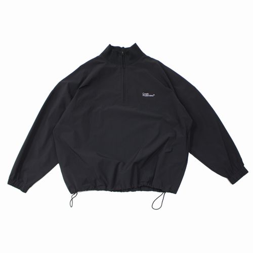 【中古】 COOTIE PRODUCTIONS クーティ— 24SS Nylon Light Cloth Half Zip L/S Tee ハーフジップジャケット S ブラック