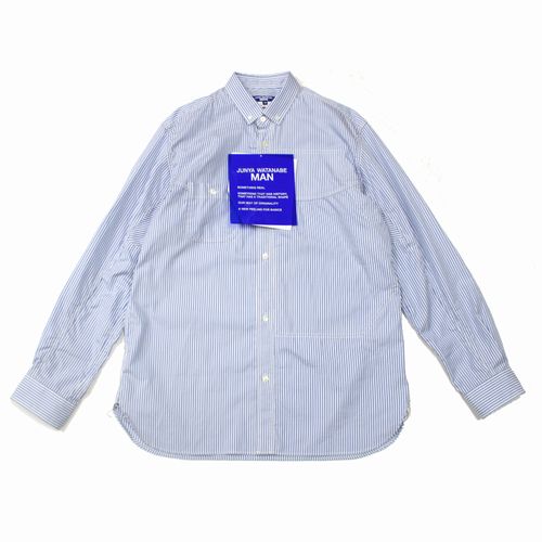 JUNYA WATANABE ジュンヤワタナベ カジュアルシャツ S 紺x白 【古着】【中古】 JUNYA WATANABE（ジュンヤワタナベ）カジュアルシャツ 青 サイズ:S