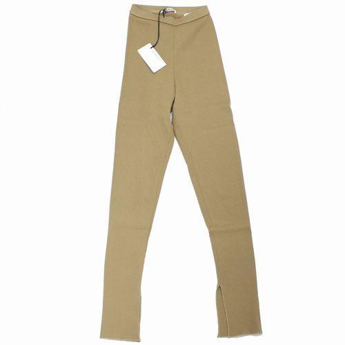 Rakuten - 【中古】 AURALEE オーラリー 19SS HIGH GAUGE RIB SLIT TIGHTS KAHKI BEIGE レギンス 0 ベージュ