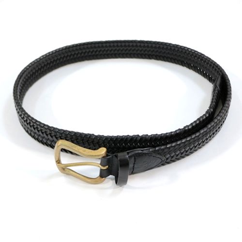 Rakuten - 【中古】 NOAH ノア Braided Leather Belt ブレイデッド レザー ベルト 32 ブラック