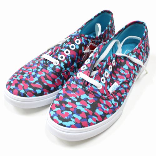 Rakuten - 【中古】 VANS バンズ CAM AUTHENTIC LO PRO オーセンティック US5.5 ブラック×ピンク×ブルー