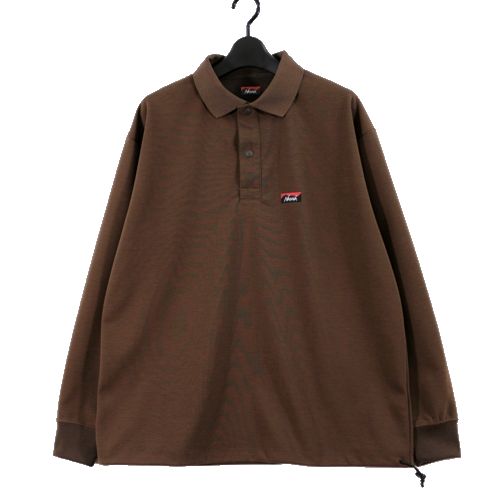 Rakuten - 【中古】 NANGA ナンガ 25AW 別注 neo-PRO スピンドル ワンポイントロゴ ロングスリーブポロシャツ S ブラウン