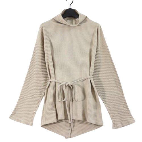 Rakuten - 【中古】 BASERANGE ベースレンジ Lhasa Top - Fleece Rib リブトップ カットソー XS カーキ