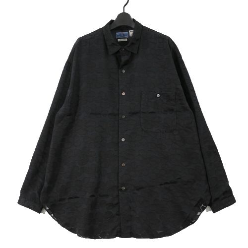  BLUE BLUE ブルーブルー 25AW スカシモヨウ ロングスリーブシャツ 2 ブラック