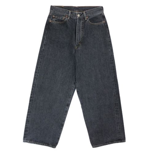  INTERIM インテリム 40's MIL BAGGY ZIPPED USED SHUTTLE DENIM TROUSERS U.Black デニムパンツ 3 ブラック