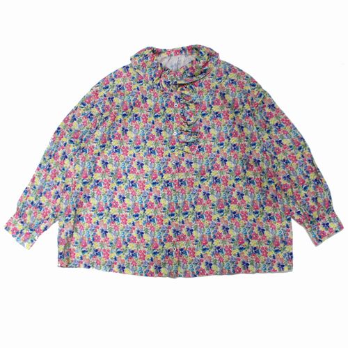 Rakuten - 【中古】 nestRobe ネストローブ 22AW リネン English Garden プリントラッフルカラーブラウス F MIX