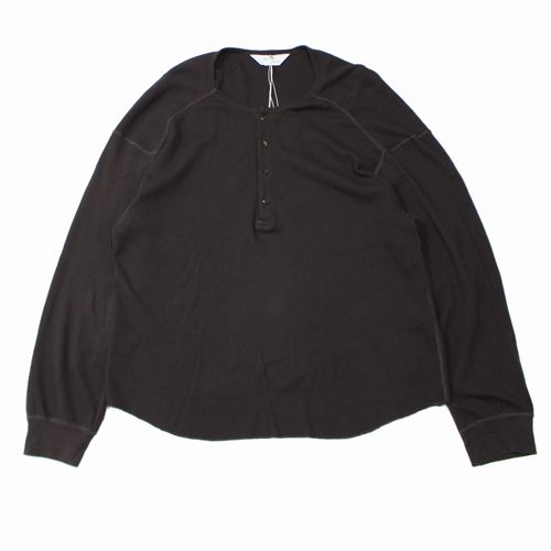 【中古】 ANCELLM アンセルム 26SS CA/C HENLEY LS ヘンリーネックカットソー 1 ブラウン