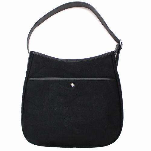 【中古】 MARGARET HOWELL マーガレットハウエル 25SS OILED SMOOTH LEATHER ショルダーバッグ ブラック