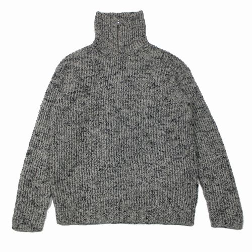 【中古】 AURALEE オーラリー 22AW WOOL BABY ALPACA MIX RIB KINT ZIP TURTLE ニット 5 ブラック