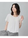 【SALE/30%OFF】【インナー付/通勤】フレアスリーブ半袖ブラウス UNTITLED アンタイトル トップス シャツ・ブラウス ブラック ピンク ネイビー...