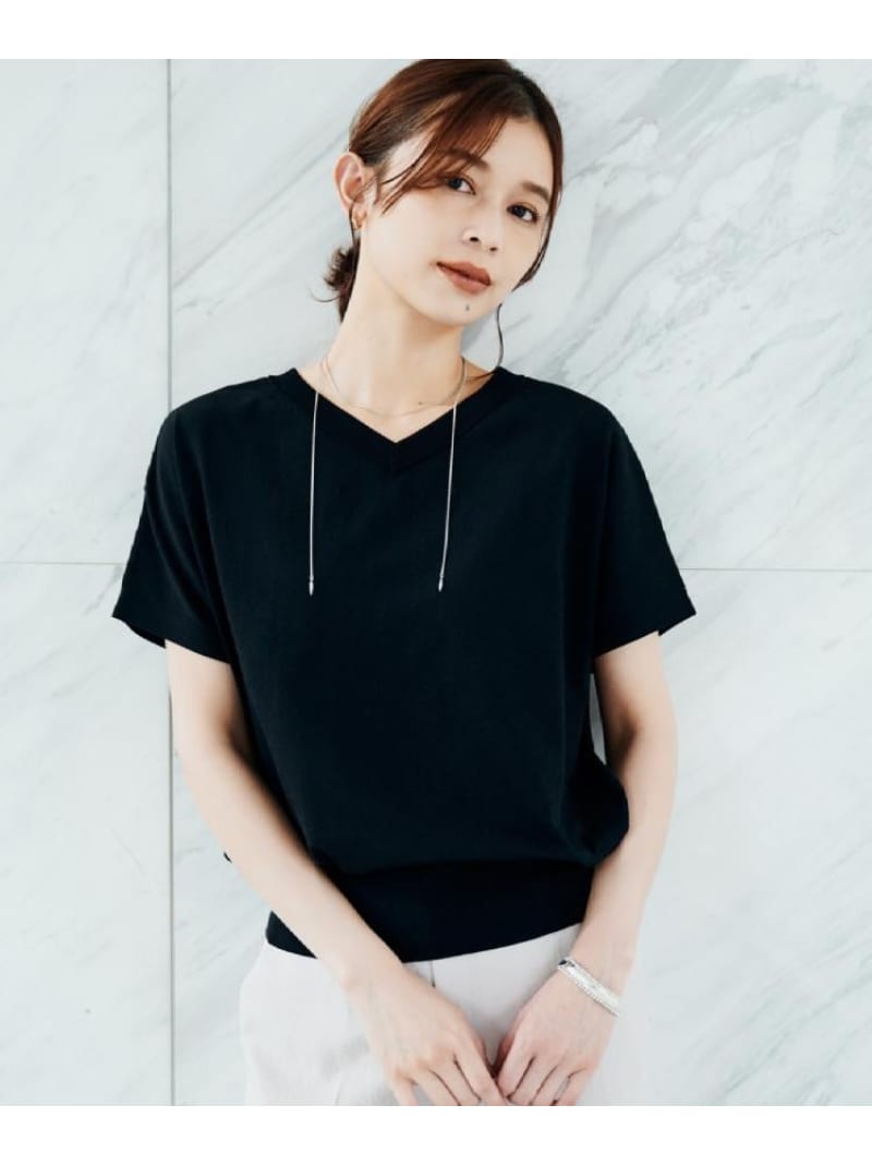 【SALE／50%OFF】【洗える/前後2WAY】ネックプルオーバーニット UNTITLED アンタイトル トップス ニット ブラック オレンジ ワインレッド ネイビー ホワイト ベージュ ブラウン【RBA_E】【送料無料】[Rakuten Fashion]