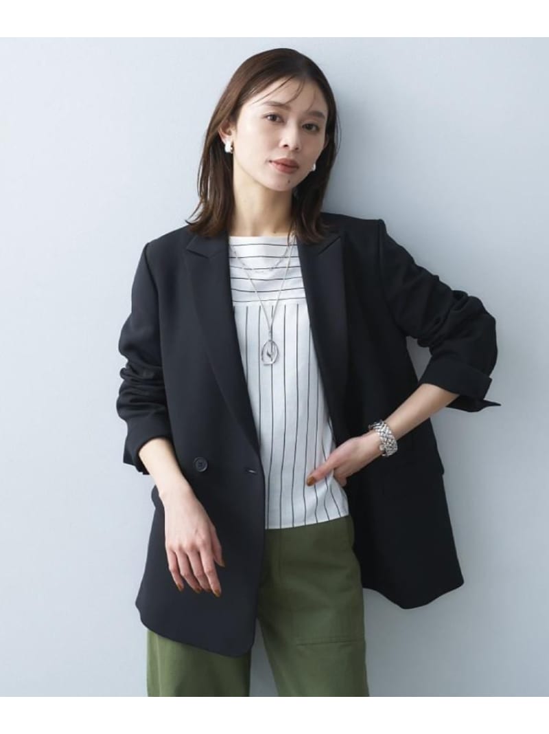 Other - 【SALE／50%OFF】【洗える/ストレッチ性】ダブルブレストジャケット UNTITLED アンタイトル ジャケット・アウター テーラードジャケット・ブレザー ベージュ ブラック【RBA_E】【送料無料】[Rakuten Fashion]