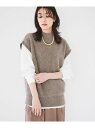 【SALE/33%OFF】ウールフォックス ベストニット UNTITLED アンタイトル トップス ニット ブラウン ブルー ベージュ【RBA_E】【送料無料】...