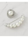 【SALE/5%OFF】【セレモニー対応】ビジューブローチセット UNTITLED アンタイトル アクセサリー・腕時計 ブローチ・コサージュ・バッジ シルバー ...