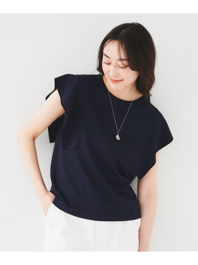 【SALE／52%OFF】【きれいめ/二の腕カバー】フリルノースリーブニット UNTITLED アンタイトル トップス ニット ベージュ ネイビー ホワイト【RBA_E】【送料無料】[Rakuten Fashion]