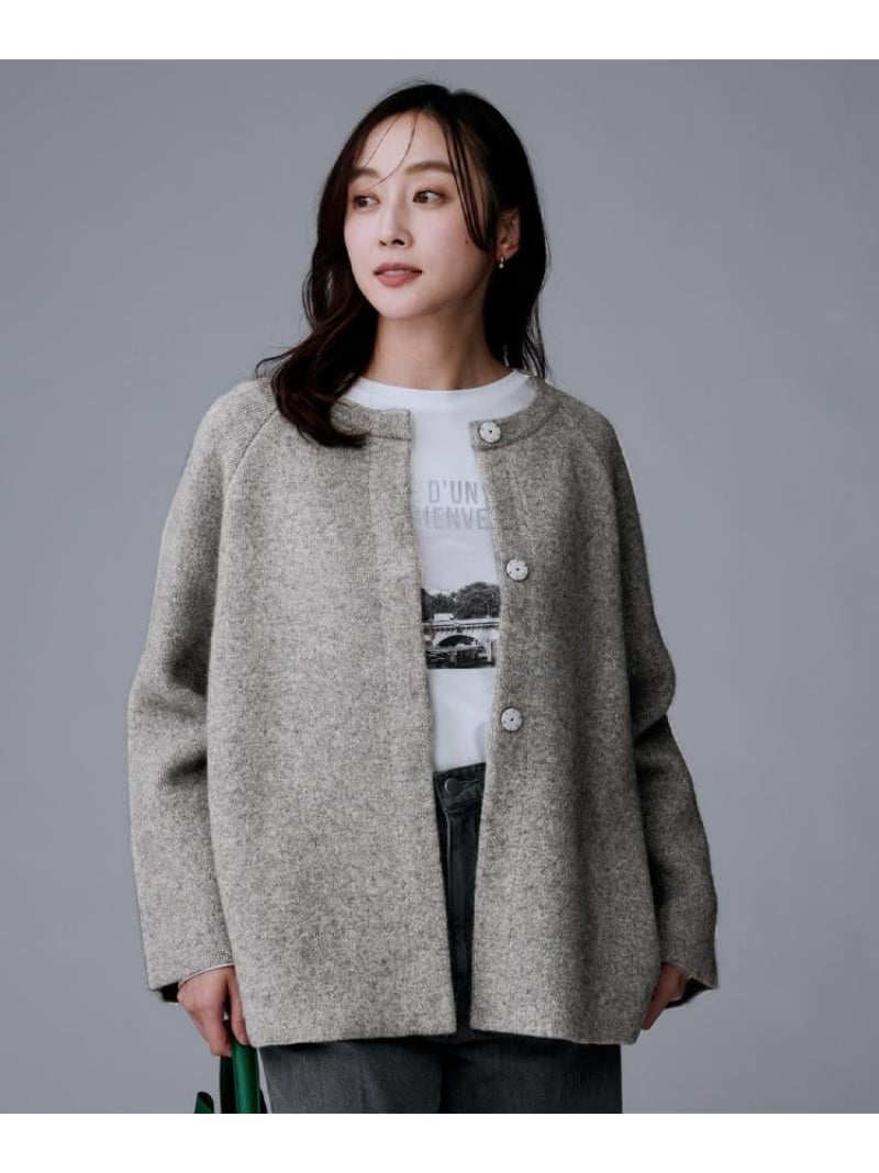 【SALE／52%OFF】【軽アウター/ミドル丈】ウールニットコーディガン UNTITLED アンタイトル トップス カーディガン グレー【RBA_E】【送料無料】[Rakuten Fashion] untit-10002430 UNTITLED パッケージ画像