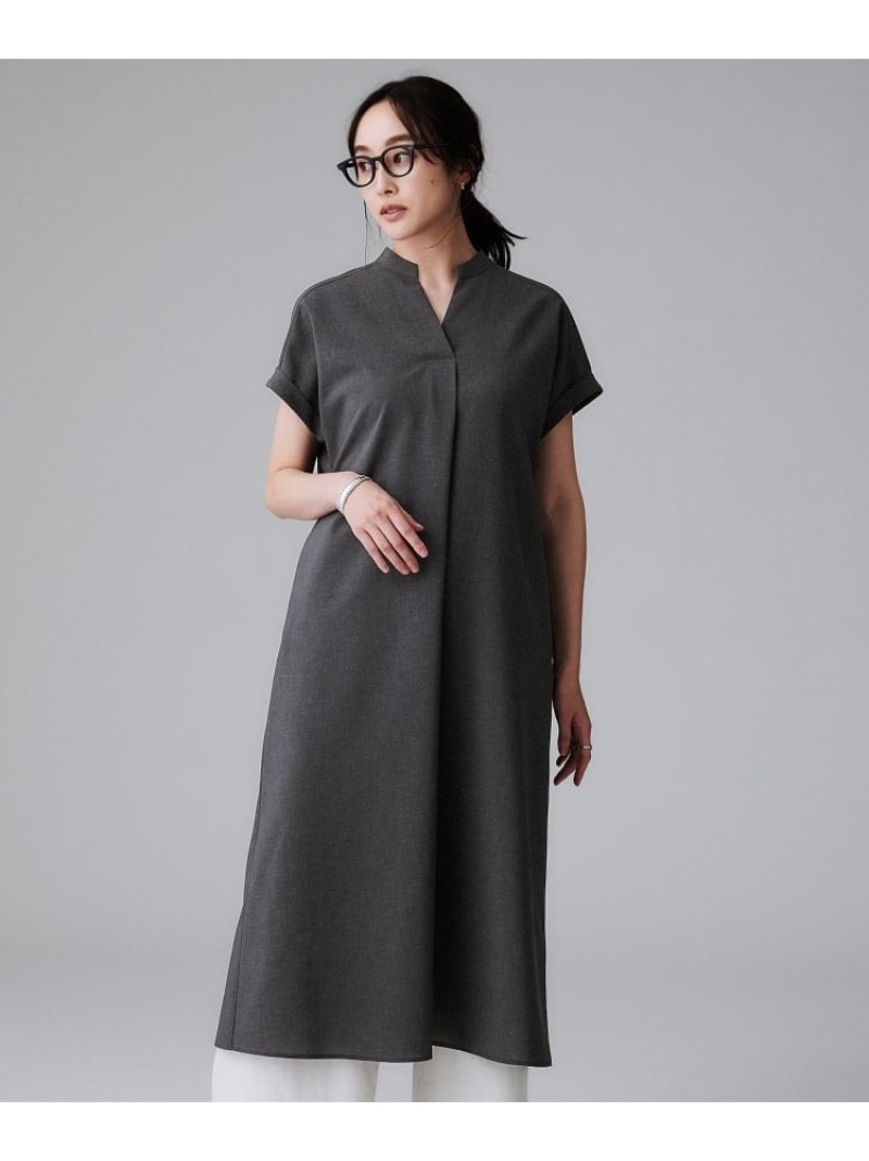 【通気性/UVカット/接触冷感/はっ水】リラククールワンピース UNTITLED アンタイトル ワンピース・ドレス その他のワンピース・ドレス グレー ブラック【送料無料】[Rakuten Fashion]のサムネイル