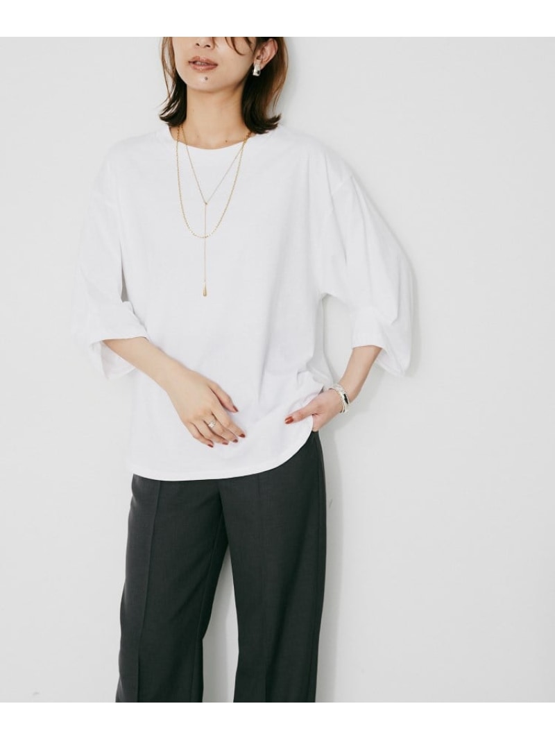 タックスリーブTシャツ UNTITLED アンタイトル トップス カットソー・Tシャツ ブラック ホワイト