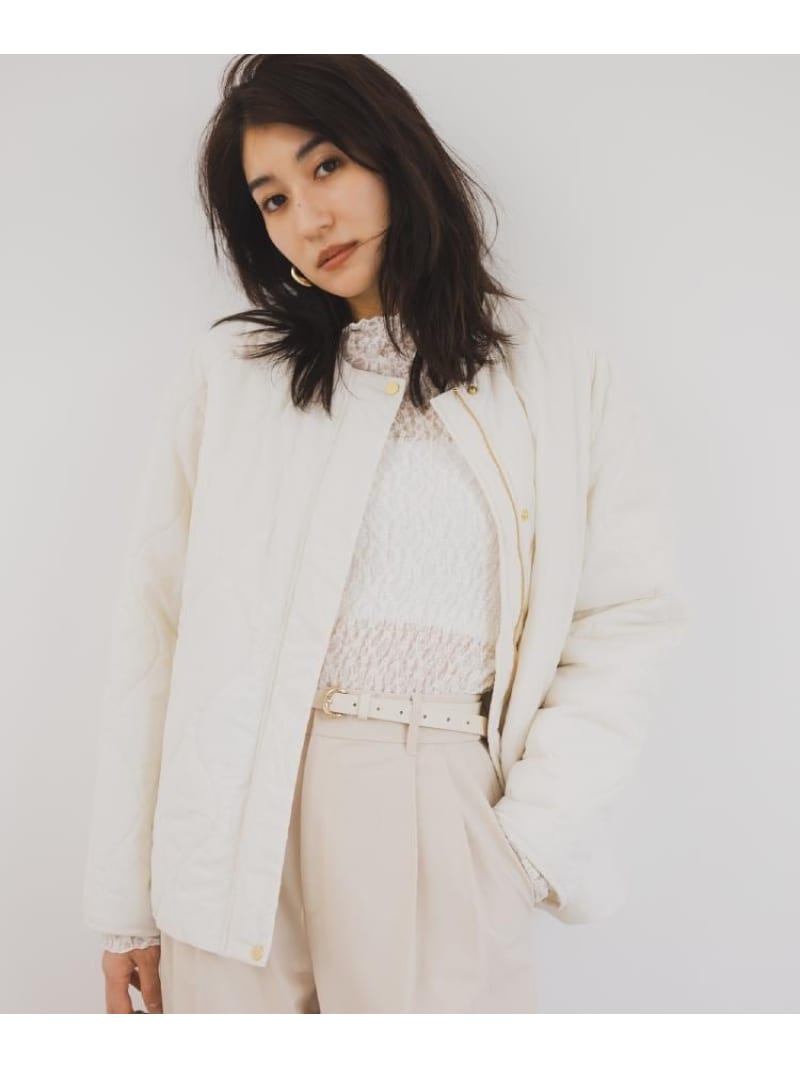 【軽量/洗える/ファスナー付き】中綿 キルトコート UNTITLED アンタイトル ジャケット・アウター その..