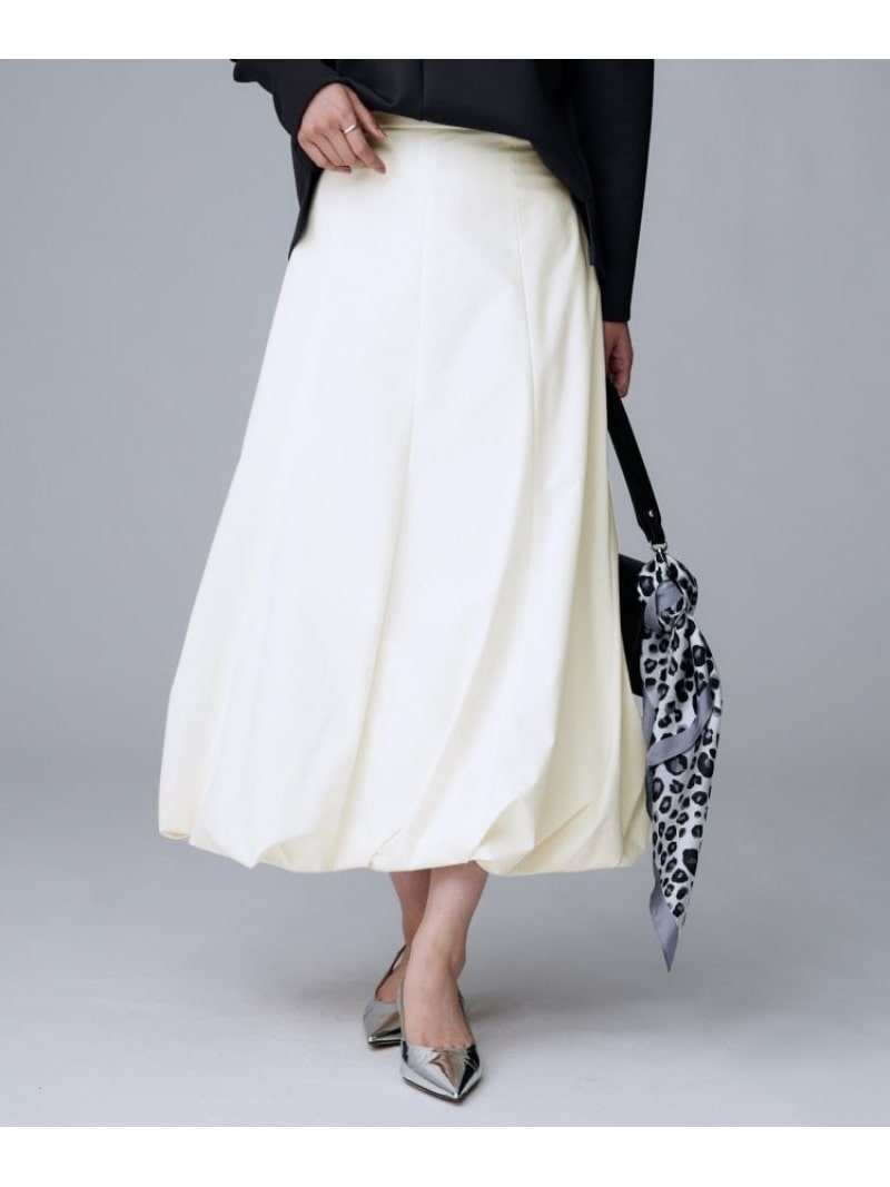 【SALE／64%OFF】【ストレッチ素材/撥水加工】バルーンスカート UNTITLED アンタイトル スカート ロング・マキシスカート ブラック ホワイト【RBA_E】【送料無料】[Rakuten Fashion]