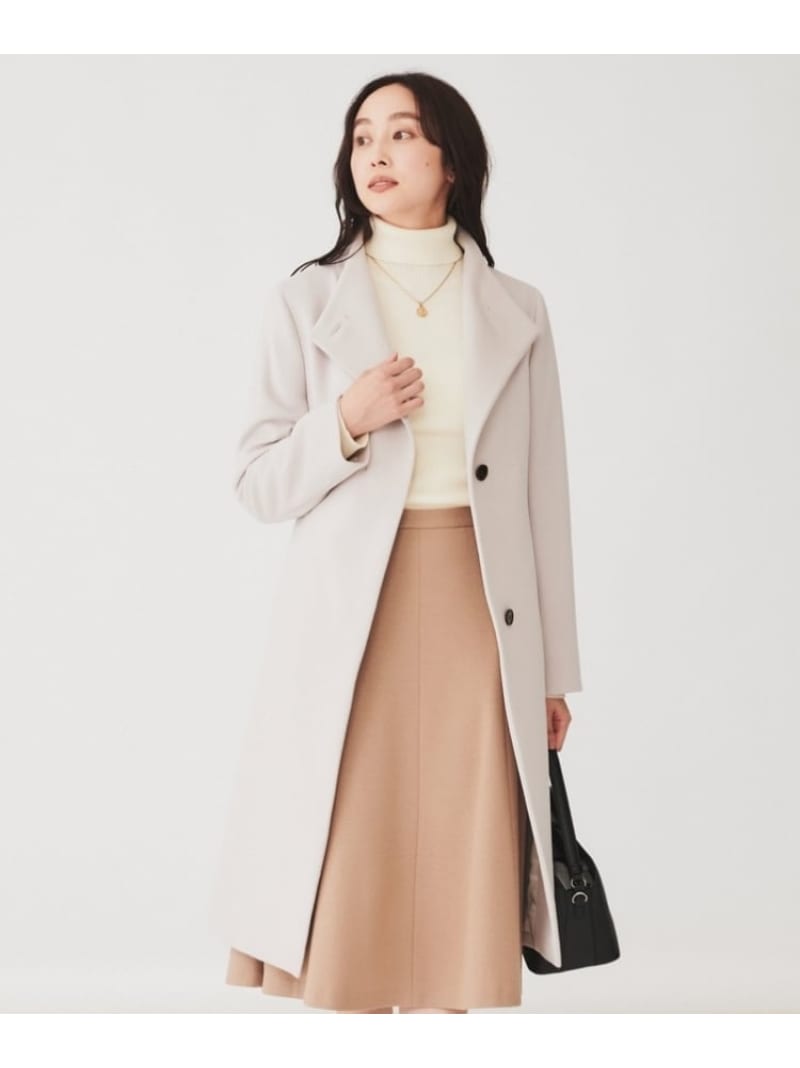 ☆大きいサイズ・4L☆23区　フーデッドコート　羊毛&カシミヤ　キャメル　48 ☆大きいサイズ・4L☆23区フーデッドコート羊毛&カシミヤキャメル48