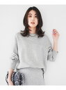 【SALE/50%OFF】【セットアップ可能/スウェットライク】バラクラバ付き ニットプルオーバー UNTITLED アンタイトル トップス ニット レッド グ...