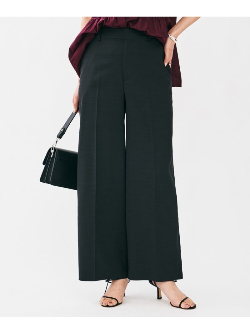 【SALE／30%OFF】リネンライク ワイドパンツ UNTITLED アンタイトル パンツ その他のパンツ ネイビー グレー【RBA_E】【送料無料】[Rakuten Fashion]