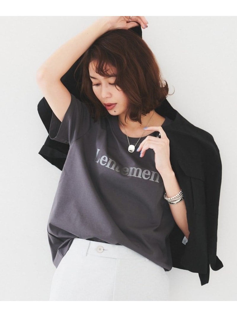 【SALE／30%OFF】【洗える/ロゴ】プリントジャージTシャツ UNTITLED アンタイトル トップス カットソー・Tシャツ ホワイト グレー【RBA_E】【送料無料】[Rakuten Fashion]