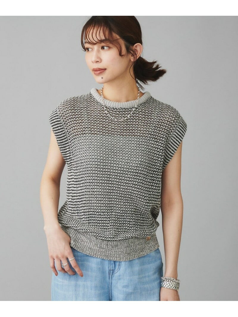 【SALE／20%OFF】【YENN】パッティング ネック ニット UNTITLED アンタイトル トップス ニット グレー ブラック【RBA_E】【送料無料】[Rakuten Fashion]