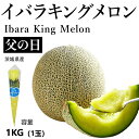 【父の日ギフト】茨城県産 イバラキングメロン (造花バラ付き) - メロンの名産地の茨城県が誇るオリジナル品種|レノンメロン 約1kg(1玉) メロン全国生産量...