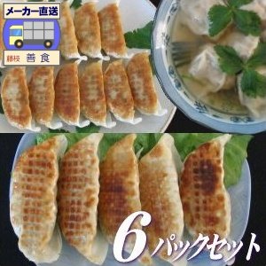 餃子の専門メーカー善食の国産原料餃子・焼売[6パックセット]